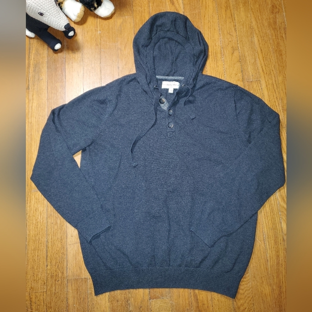 Hawker Rye Charcoal Hooded Sweater